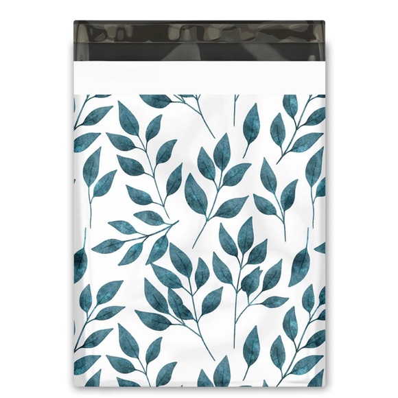 25 10X13 Eucalyptus Leaves Poly Mailers Flat Shipping Envelopes - Picture 4 of 4